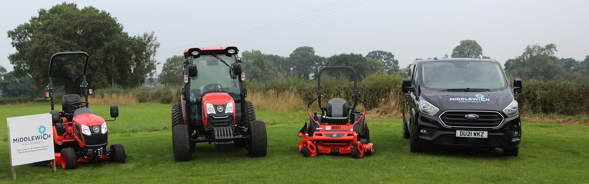 Compact Tractors For Sale Uk | Middlewich Machinery Tractors range with middlewich machinery van