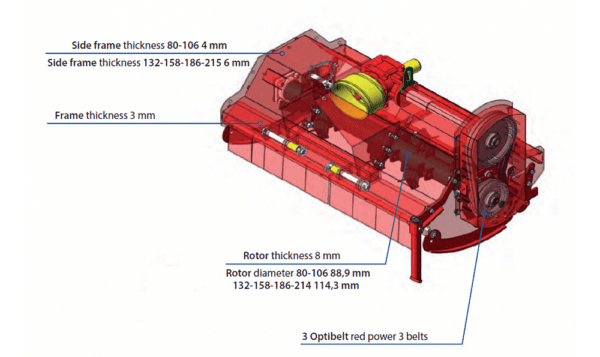 Del morino heavy duty flail mower diagram