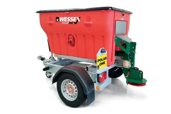 A cutout picture of wessex polar one salt and grit spreaders placed in a white plain background